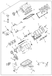 1998 Honda Passport Engine Gasket Kit Diagram