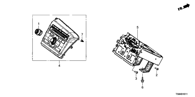 2012 Honda Civic Audio Unit Assy., Base (Alpine) Diagram for 39171-TS8-A31