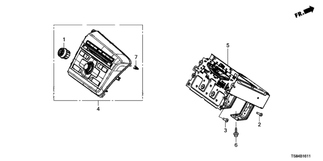 2012 Honda Civic Knob Assy. Diagram for 39103-TR0-A31