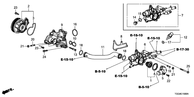 2018 Honda Civic Water Pump Diagram