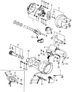 1975 Honda Civic 3 Door ** (1200) ** HMT Distributor Components Diagram