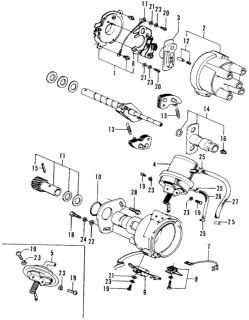 1973 Honda Civic Distributor Components Diagram