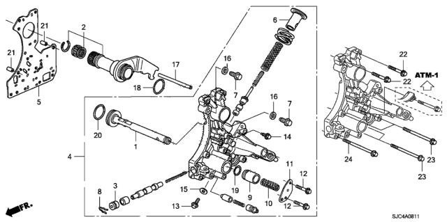 2011 Honda Ridgeline AT Regulator Body Diagram