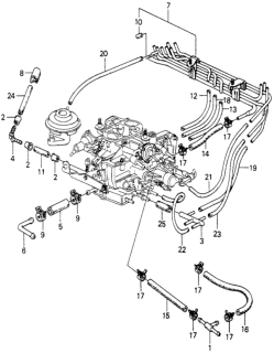 1981 Honda Civic Pipe, Install Diagram for 17420-PA6-672