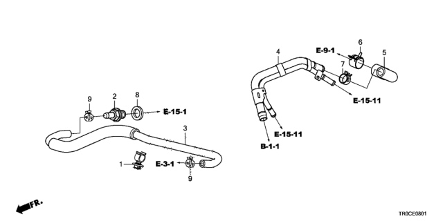 2014 Honda Civic PCV Tube (2.4L) Diagram