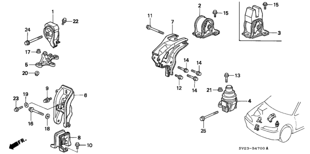 1995 Honda Accord Engine Mount Diagram