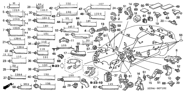 2005 Honda Accord Harness Band - Bracket Diagram