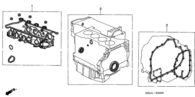 2006 Honda CR-V Gasket Kit,Chain Diagram for 06114-PND-030