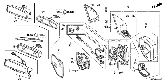 2012 Honda Ridgeline Mirror Diagram