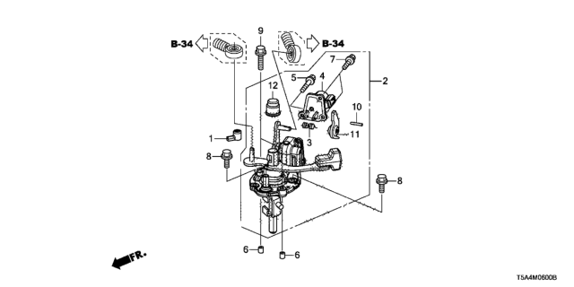 2018 Honda Fit MT Change Lever Diagram