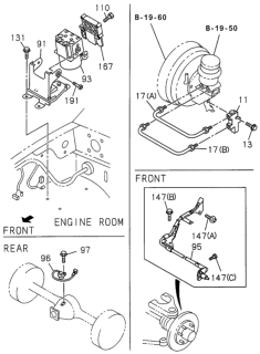 2000 Honda Passport Brake Piping Oil (Master Cylinder) Diagram