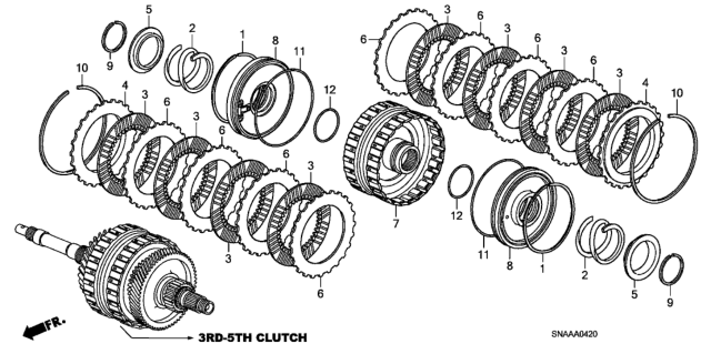 2009 Honda Civic AT Clutch (3rd-5th) Diagram