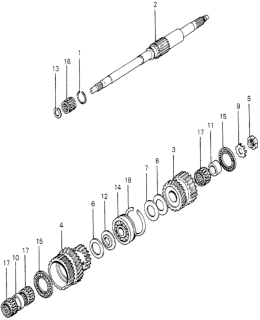 1979 Honda Accord HMT Mainshaft Diagram