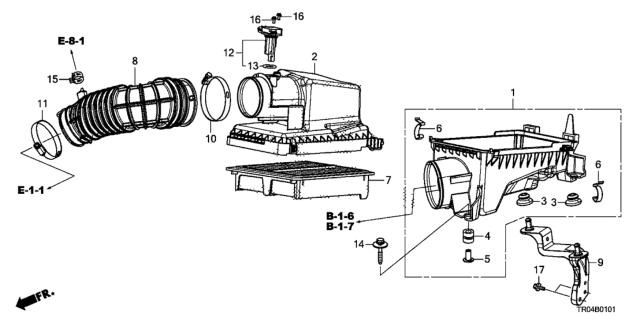 2012 Honda Civic Air Cleaner (2.4L) Diagram