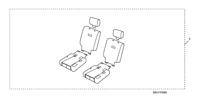 2010 Honda Element 5 Door EX (4WD) KA 5MT Seat Cover (2nd Row) Diagram