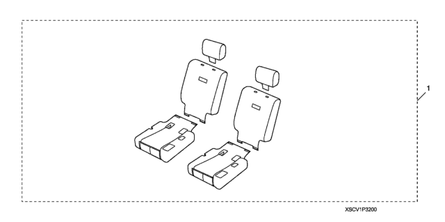 2009 Honda Element Seat Cover (2nd Row) Diagram