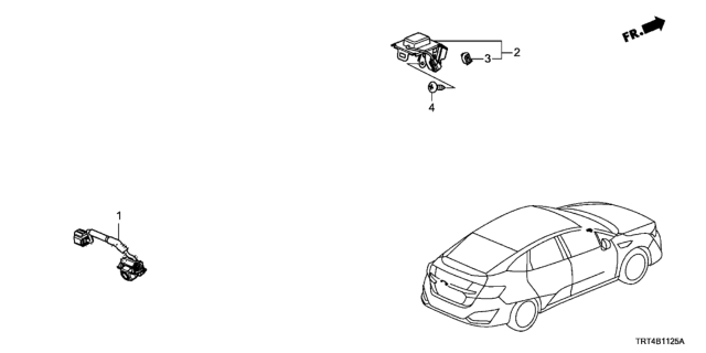 2021 Honda Clarity Fuel Cell Antenna Assembly, Gps Diagram for 39835-TRT-A01