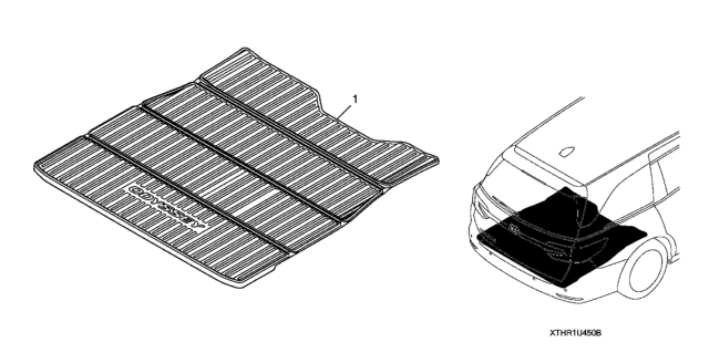 2018 Honda Odyssey Cargo Tray (Folding) Diagram