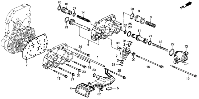 1992 Honda Accord Plate, Servo Separating Diagram for 27412-PX4-700