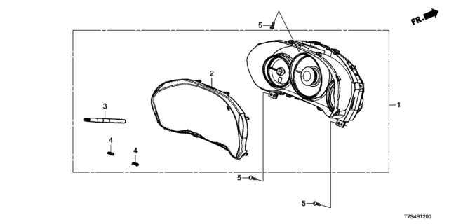 2016 Honda HR-V Meter, Combination Diagram for 78100-T7W-A22