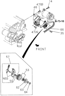 1997 Honda Passport A/C Pulley Diagram