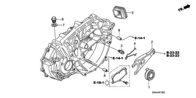 2008 Honda Civic MT Clutch Release (2.0L) Diagram
