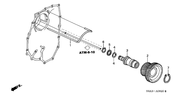 2003 Honda CR-V AT Idle Shaft Diagram