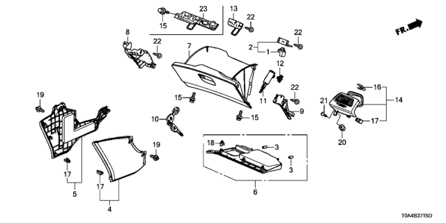 2013 Honda CR-V Box Assembly, (Graphite Black) Diagram for 77500-T0A-A01ZC