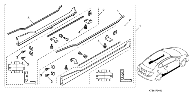 2013 Honda Civic Side Under Spoiler Diagram