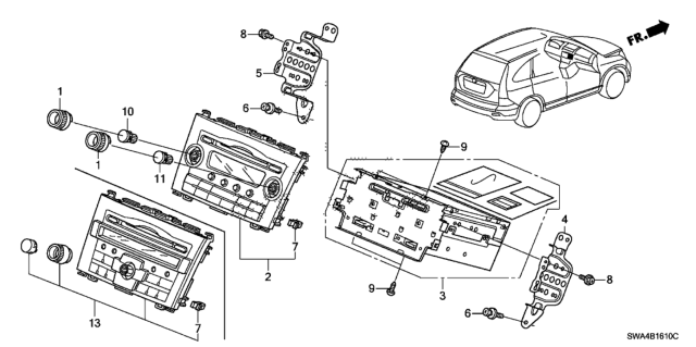 2010 Honda CR-V Auto Radio Diagram