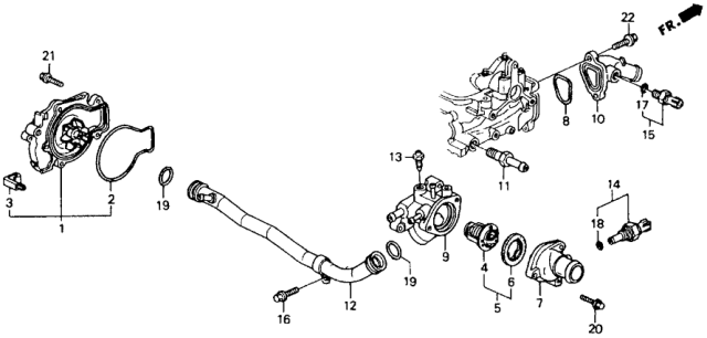 1990 Honda Accord Water Pump Diagram