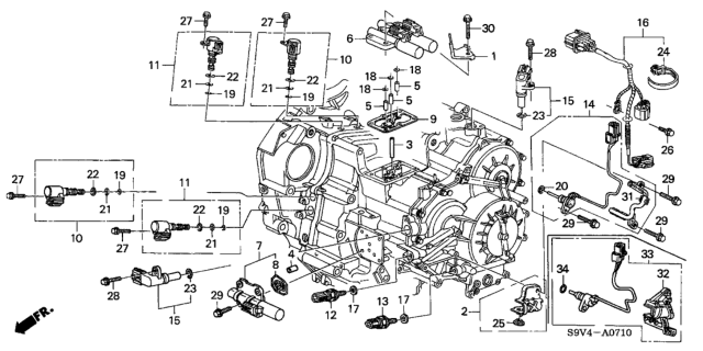 2003 Honda Pilot AT Sensor - Solenoid Diagram