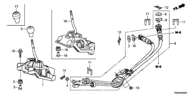 2013 Honda Fit Shift Lever Diagram