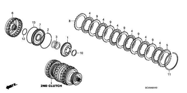 2009 Honda Element AT Clutch (2nd) Diagram