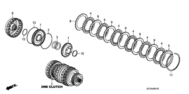 2008 Honda Element AT Clutch (2nd) Diagram