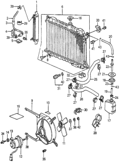 1983 Honda Accord Joint, Reserve Tank Diagram for 19106-689-000