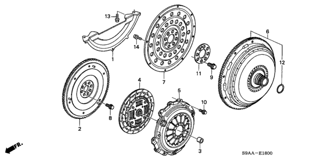 2006 Honda CR-V Clutch - Torque Converter Diagram