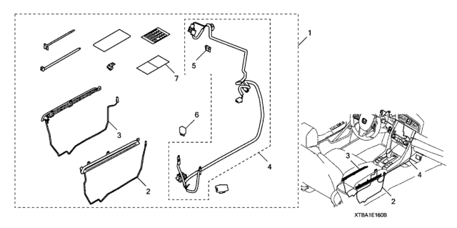 2019 Honda Civic 4 Door SI KA 6MT Armrest Illumination (Red) Diagram