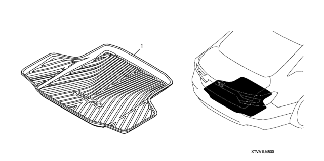 2018 Honda Accord Hybrid Trunk Tray Diagram