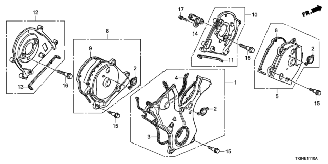 2017 Honda Odyssey Timing Belt Cover Diagram