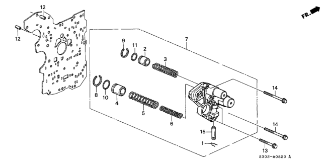 2001 Honda Prelude Spring A, Second Accumulator Diagram for 27581-P6H-000