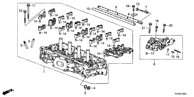 2020 Honda Accord 4 Door 20SPT KA 6MT Cylinder Head (2.0L) Diagram