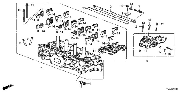 2018 Honda Accord Cylinder Head (2.0L) Diagram