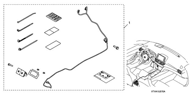 2018 Honda Accord USB Charger Kit Diagram