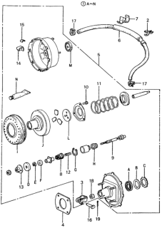 1982 Honda Civic 4 Door ** (1500) KH HMT Vacuum Booster Diagram