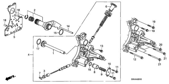 2008 Honda Pilot AT Regulator Body Diagram