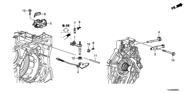 2017 Honda CR-V 5 Door EXL (AWD/ONTARIO) KA CVT AT Control Shaft - Position Sensor Diagram