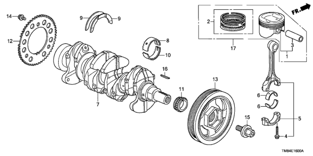 2013 Honda Insight Washer, Thrust (Daido) Diagram for 13331-PR3-003