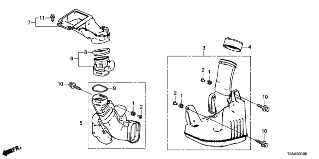 2017 Honda Accord Resonator Chamber (V6) Diagram