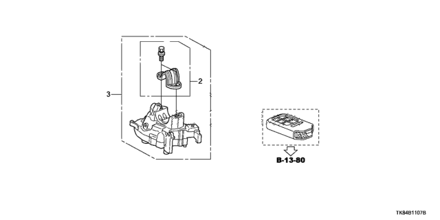 2014 Honda Odyssey Key Cylinder Components (Smart) Diagram